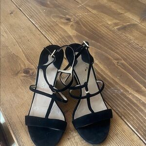 Salvatore Ferragamo Black Strappy Heels size 8